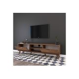 Mueble de TV en Nogal con 2 Cajones y Estantes