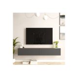 Mueble de TV de Pared moderno Antracita y Roble
