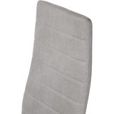 Pack de 6 Sillas Tapizadas para Comedor/Salón – Marengo y Patas Blancas en Aluminio, Dimensiones: 40 cm x 42 cm x 96 Cm