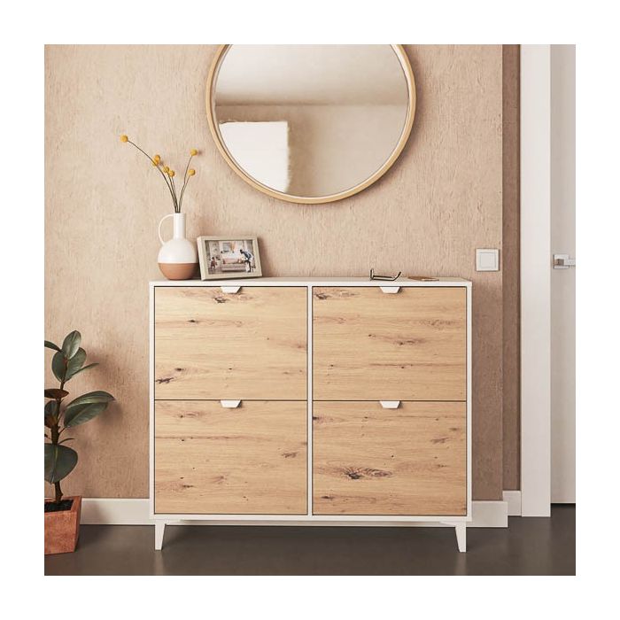 Mueble Zapatero - Almacenamiento Elegante y Práctico | 97,4 x 116,8 x 20 cm (alto x ancho x fondo)